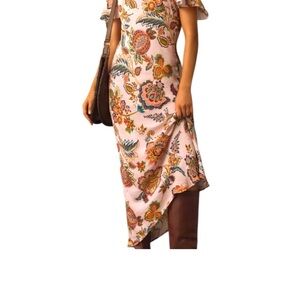 Kachel flutter-sleeve slip dress. Anthropologie- NWT size 2